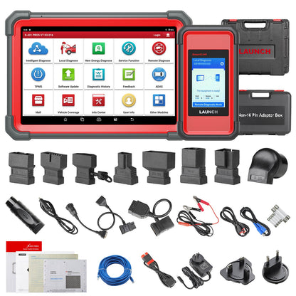 Launch X431 PRO 5 tablet with SmartLink wireless VCI, adapters and cables